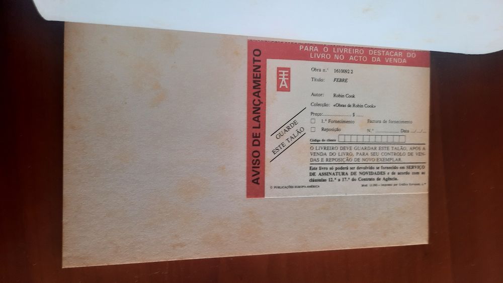 Febre Robin Cook
