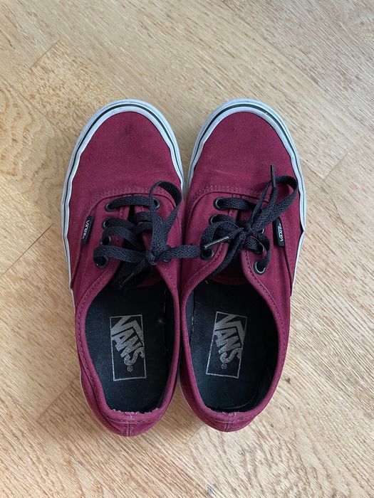 Buty tenisówki vans bordowe