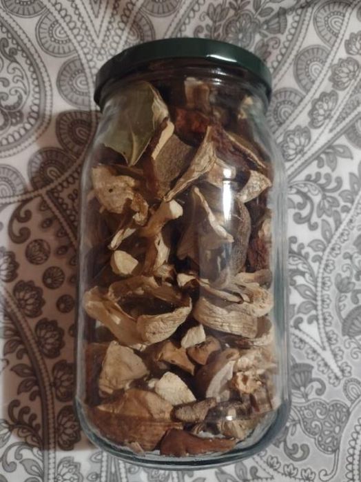 Grzyby suszone z tego roku- podgrzybki i prawdziwki