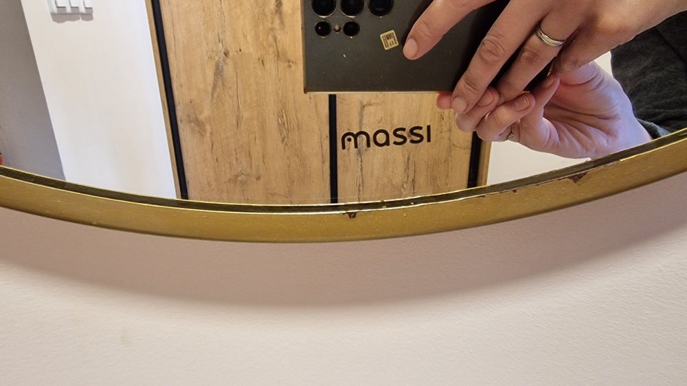 Lustro złote wiszące Massi