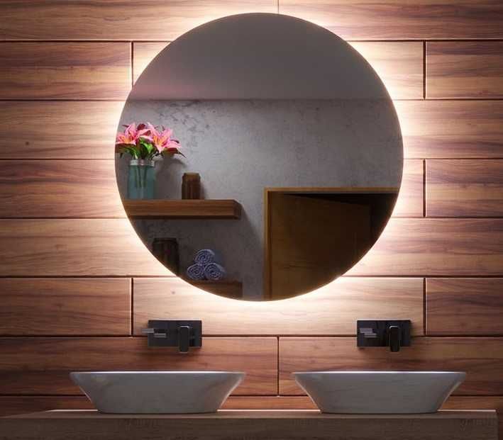 АКЦИЯ! Зеркало круглое с подсветкой Амбилайт влагостойкое