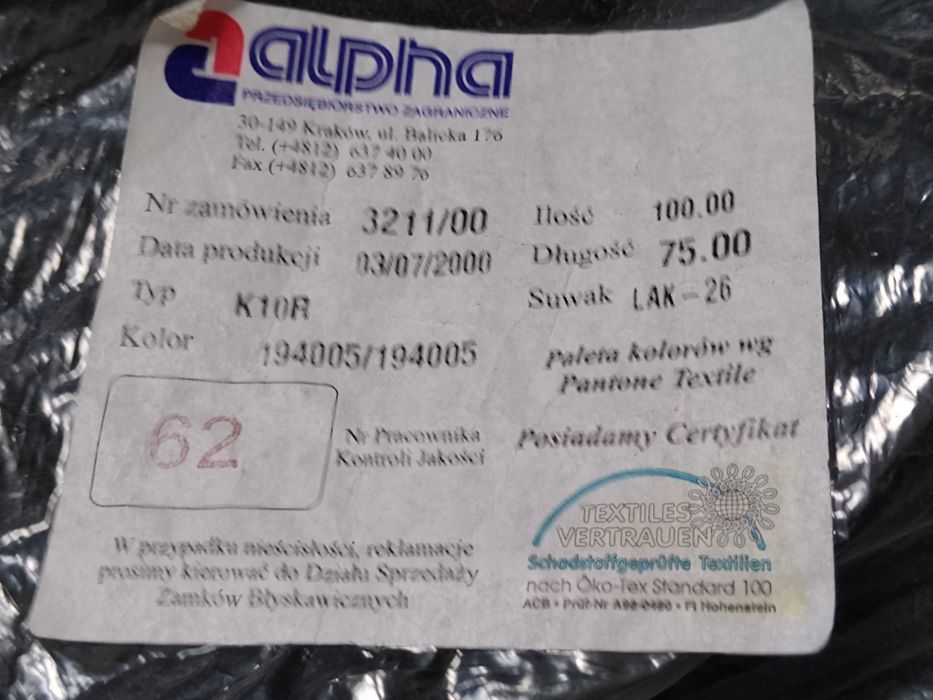 Zamki błyskawiczne kostkowe Salmi oraz Alpha, różne długości