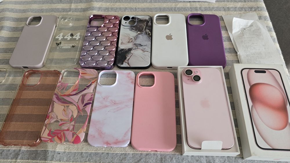 iPhone 15 Plus e 15 256GB, 128GB. Troca/retoma. Fatura, garantia, capa