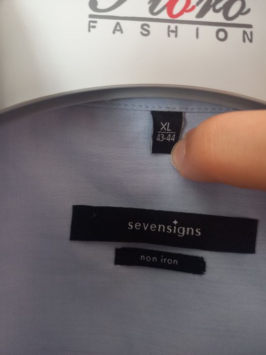 Elegancka błękitna koszula męska | r. XL (43/44) | 100% bawełna