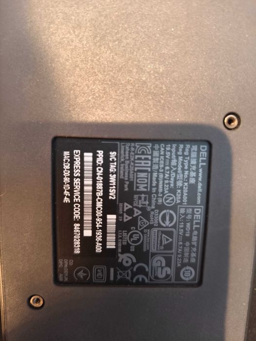 Stacja dokująca Dell Dock WD19 K20A 130W USB-C NOWY ZASILACZ DELL