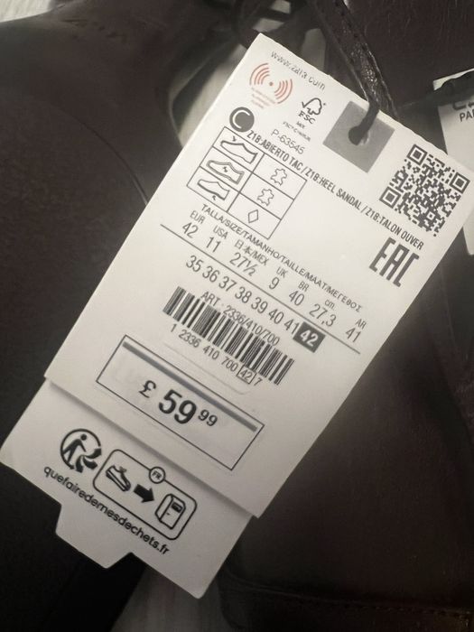 Босоніжки Zara р.42