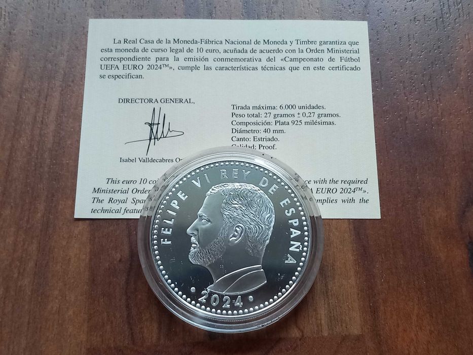 Moeda 10€ Espanha  - Euro'2024