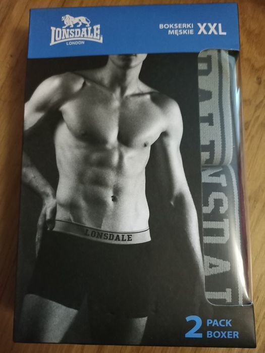 Bokserki męskie Lonsdale XXL 2xl 2pack 2szt majtki slipy Nowe
