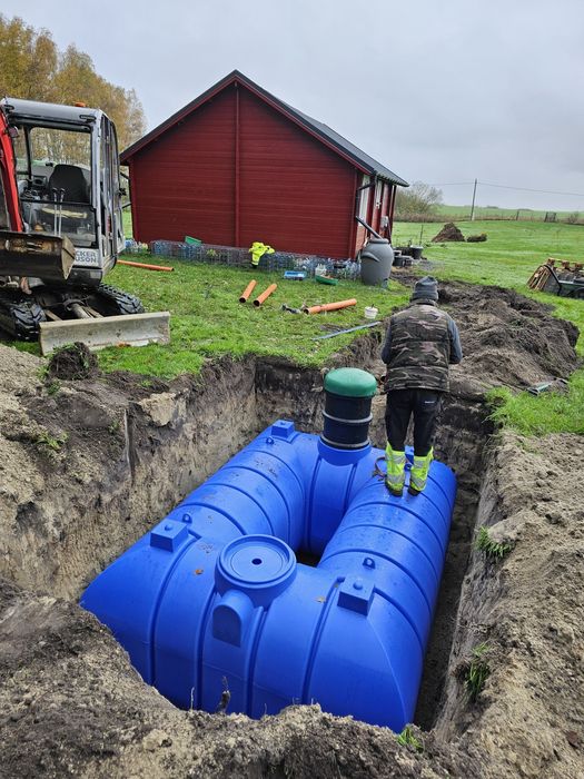 Szambo betonowe , montaż