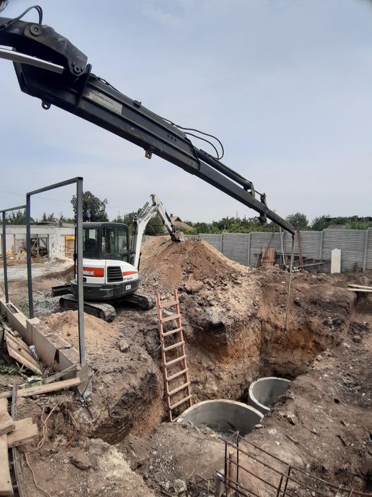Экскаватор.Миниэкскаватор.Кольца бетонные.Септик.Сливная яма.Буроям.