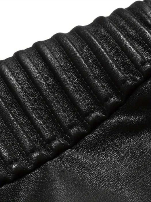 Куртка кожаная чёрная