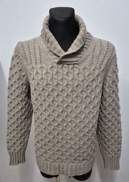 BALDESSARINI roz. 52 L męski sweter premium wełna + kaszmir