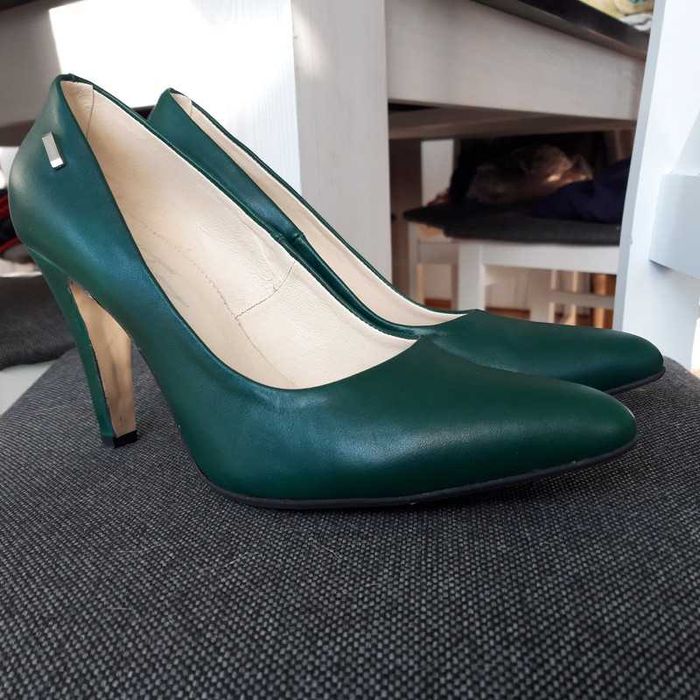Szpilki czółenka zapato butelkowa zieleń rozmiar 40