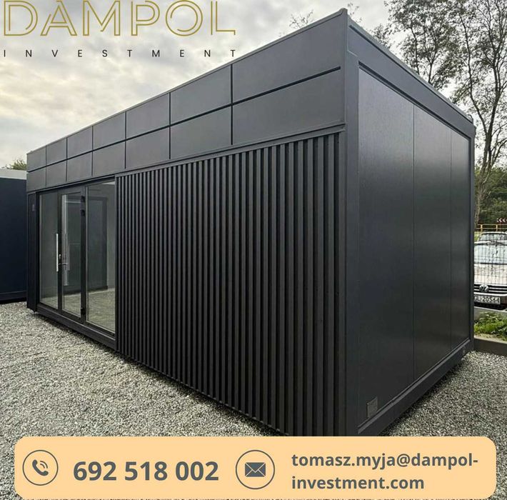 Nowoczesny pawilon handlowo-usługowy/kontener7x3 m z WC i klimatyzacją