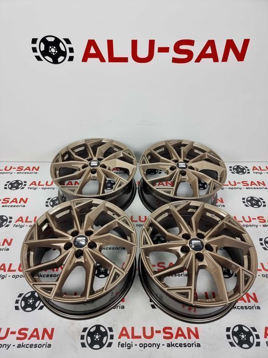Nowe alufelgi SEAT 18" 5x112 Altea Ateca Leon Tarraco - Złote