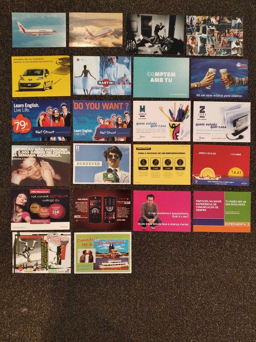52 postais publicitários (incluindo antigos e estrangeiros)