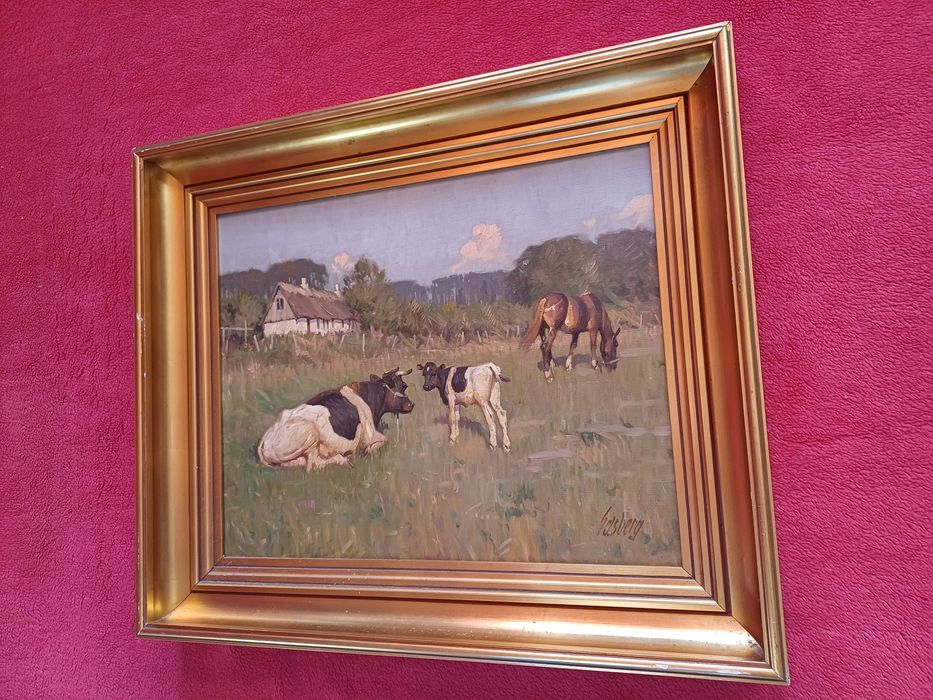 Stary obraz na płótnie SOREN EDSBERG ANDERSEN 1945 - 2021