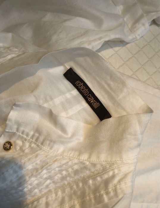 Camisa algodao chiffon ROBERTO CAVALLI semi transparente