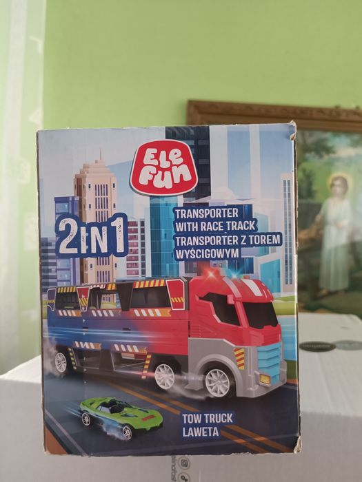 Nowe Auto transporter i tor wyścigowy interaktywne auto 2w1