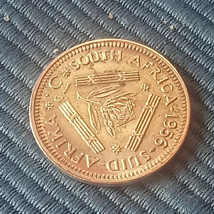 moeda em prata Africa do Sul 1956