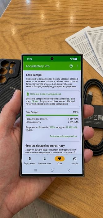 Samsung S24 Ultra - 12/512 Гб, 2 фіз Сім, EU! Акум - 100%!