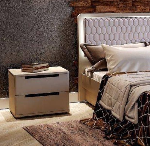 Приліжкова тумба Aqua Rodos Cristal, бежевий глянець