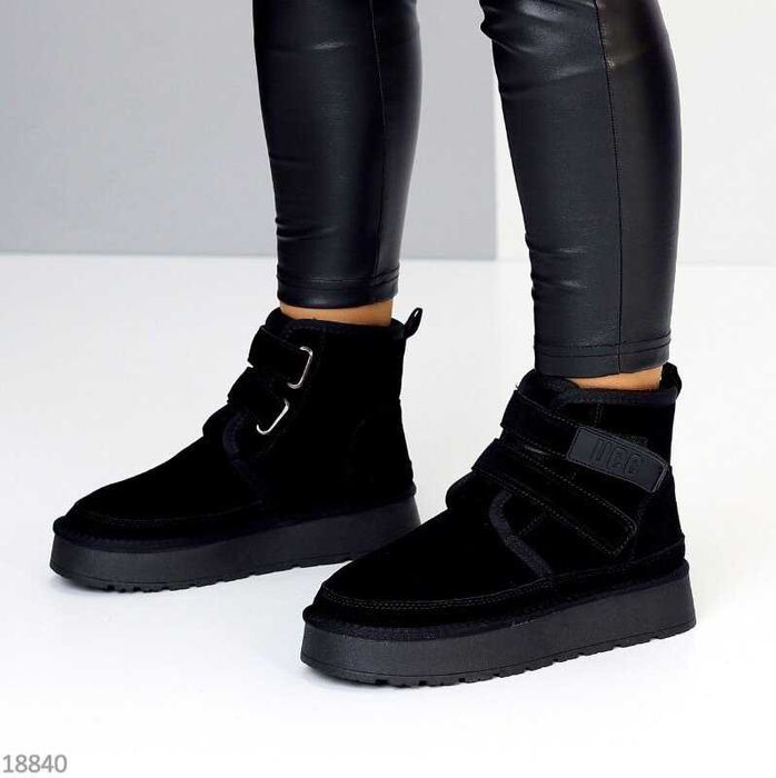 Уггі на липучках UCC, угги на липучках, угги платформа, сапоги 36-40р