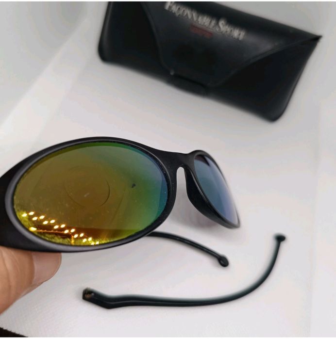 Óculos de Sol Pretos FAÇONNABLE Sport com Estojo. LER Descrição!