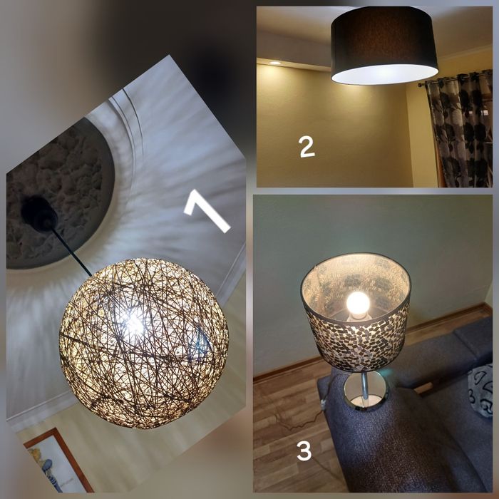 Candeeiros teto e um de mesa