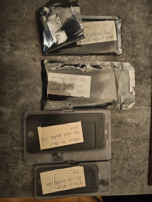 Displays samsung s8 + s9 + iPhone 8+, 5s,SE