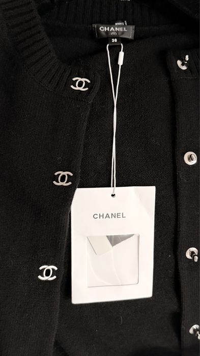 Sweter Chanel Kaszmirowy Czarny/Black