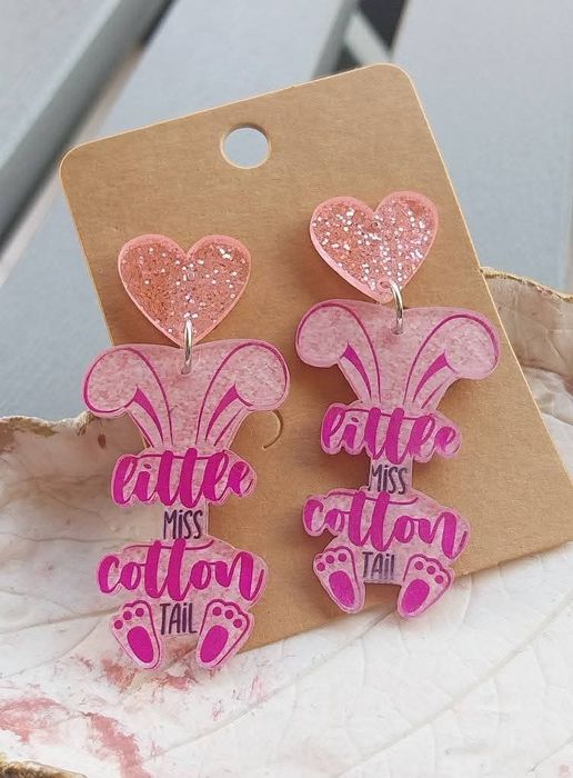 Brincos compridos | Miss Tail "Little Cotton" | pendentes | leves