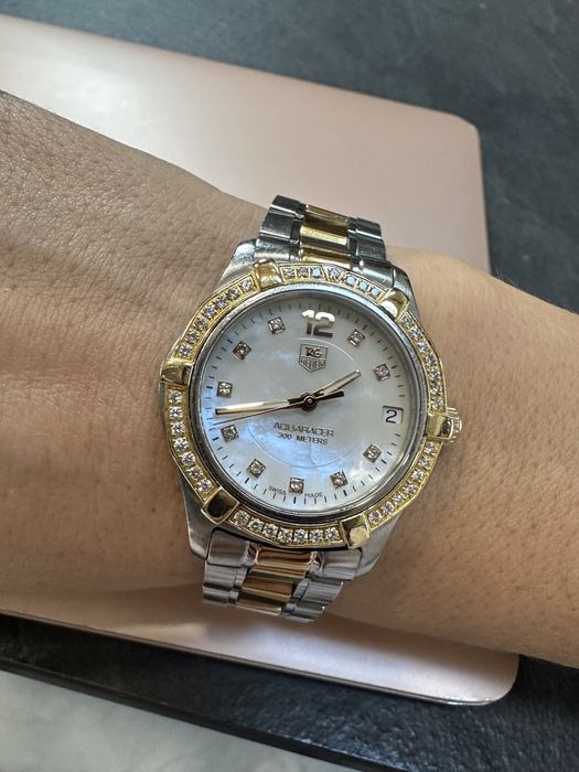 Tag Heuer Aquaracer masa perlowa, diamenty