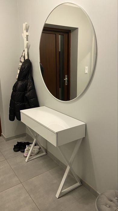 Konsola/ toaletka + lustor okrągłe 110 cm