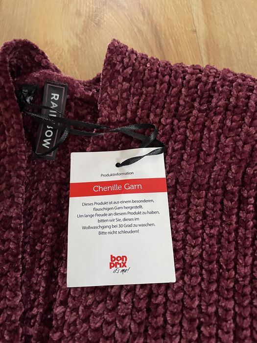 Kardigan damski oversize z metka