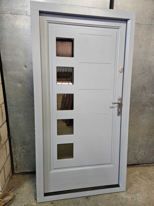 DRZWI Zewnętrzne Drewniane Sosnowe Wejściowe 108x209cm