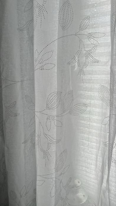 Zestaw zaslony biale 2 szt 135x233cm
