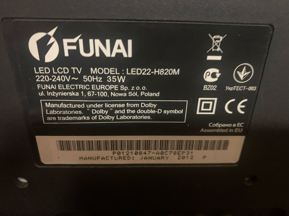 Tv funai 22”  z dekoderem