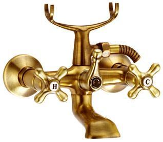 Torneira misturadora de lavatório vintage clássica cor bronze novas