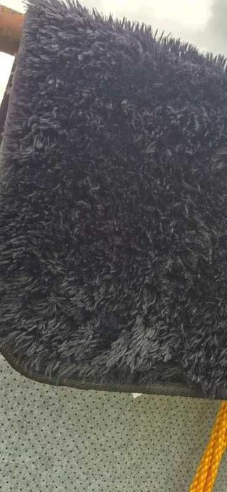 CZARNY Dywan Shaggy 230X160