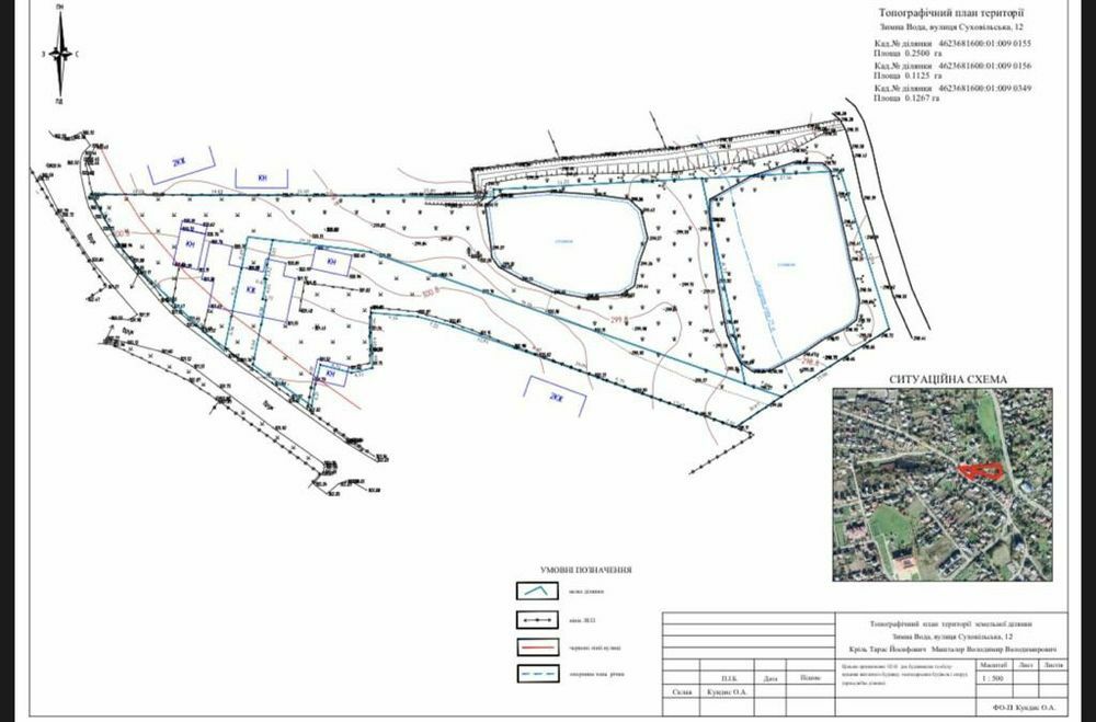 Земля 49сот.  в центрі смт.Зимна Вода, під котеджне містечко, фасад.