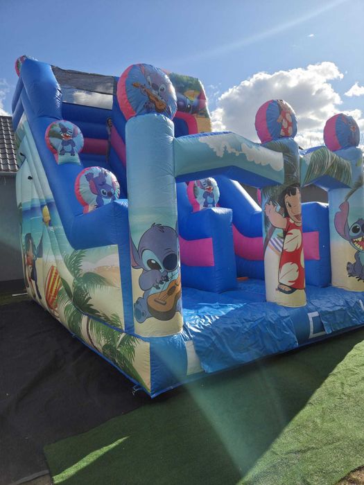 Zamek Dmuchany   piesek goryl  słonik Stitch POPCORN  WATA PIANA PARTY