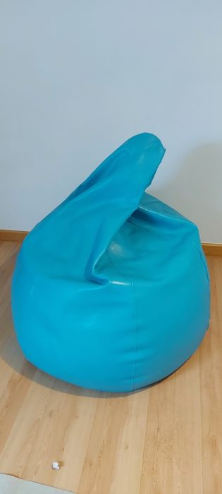 Puf azul turquesa