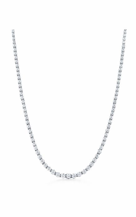 Кольє тенісне з діамантами 9.95ct  Біле золото