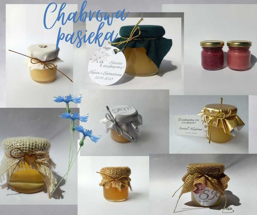 miodki podziękowania dla gości dla klientów miód z logo