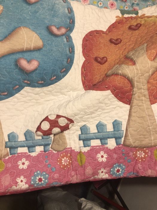 Colcha reversível para cama de corpo e meio