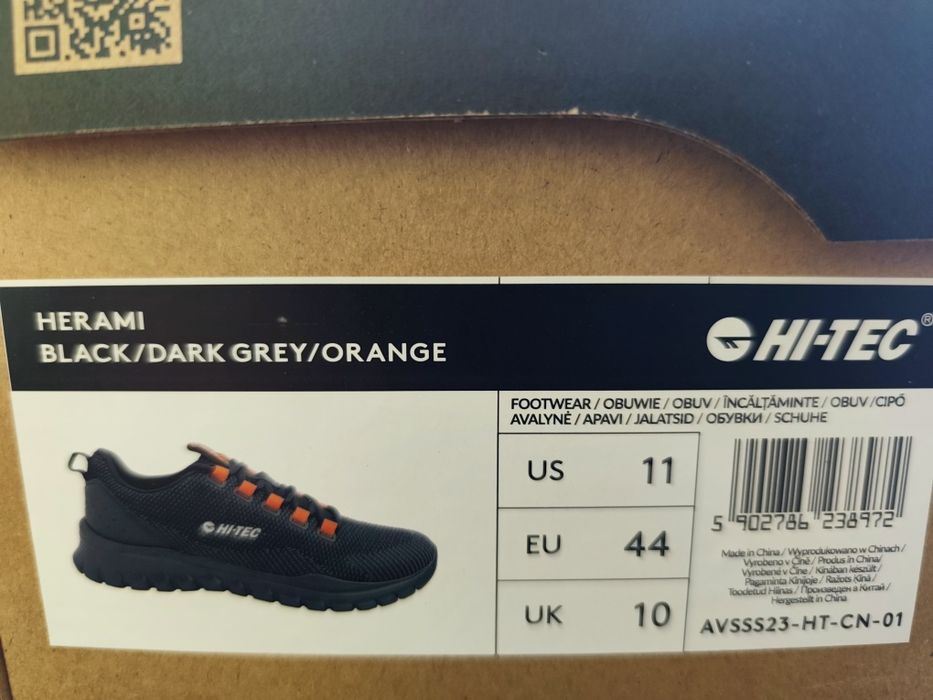 Nowe ! Męskie buty sportowe HiTec Herami ultra-lekkie czarne 44