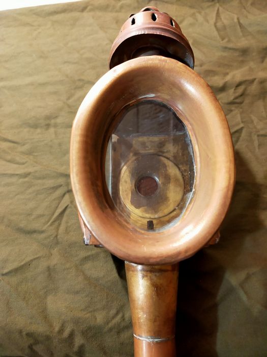 Lampa powozowa miedziana