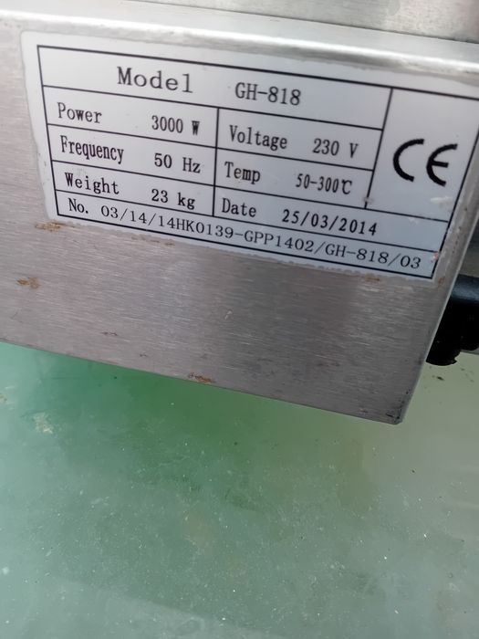 Chapa eletrica para hambúrgueria