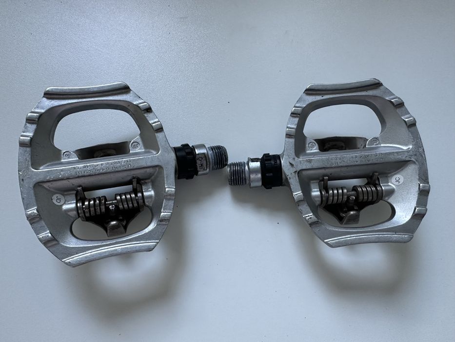 Pedały Shimano PD-A530 SPD + platforma srebrne - sprawne